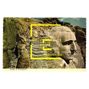 Mount Rushmore Profile Washington Postcard Rapid City South Dakota Photo Tourism